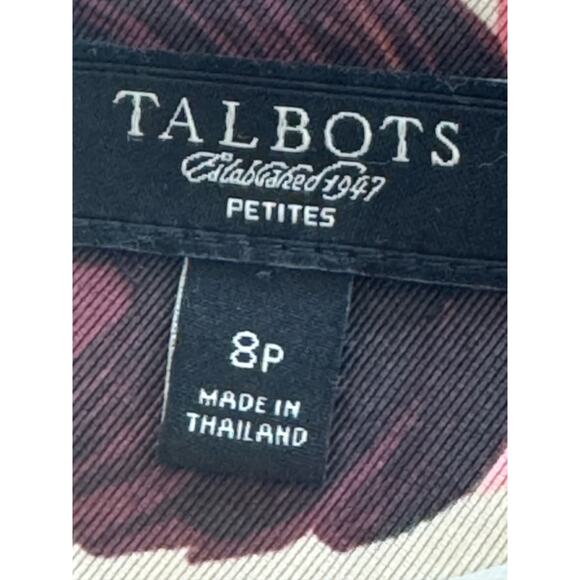 Talbots Rose Garden Pink Floral Sleeveless Dress 8P - Picture 10 of 10